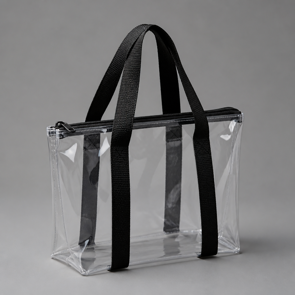 Clear stadium tote, 12x6x12