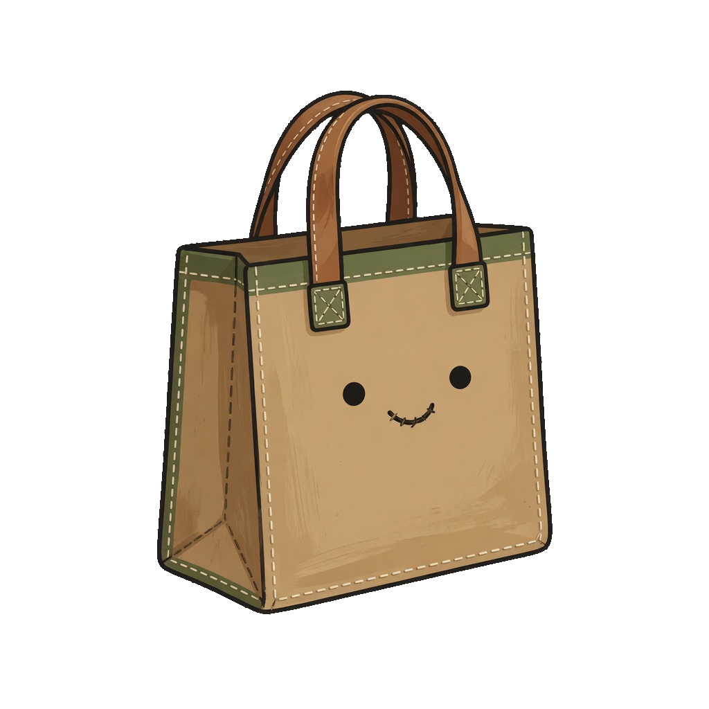 A kraft canvas tote